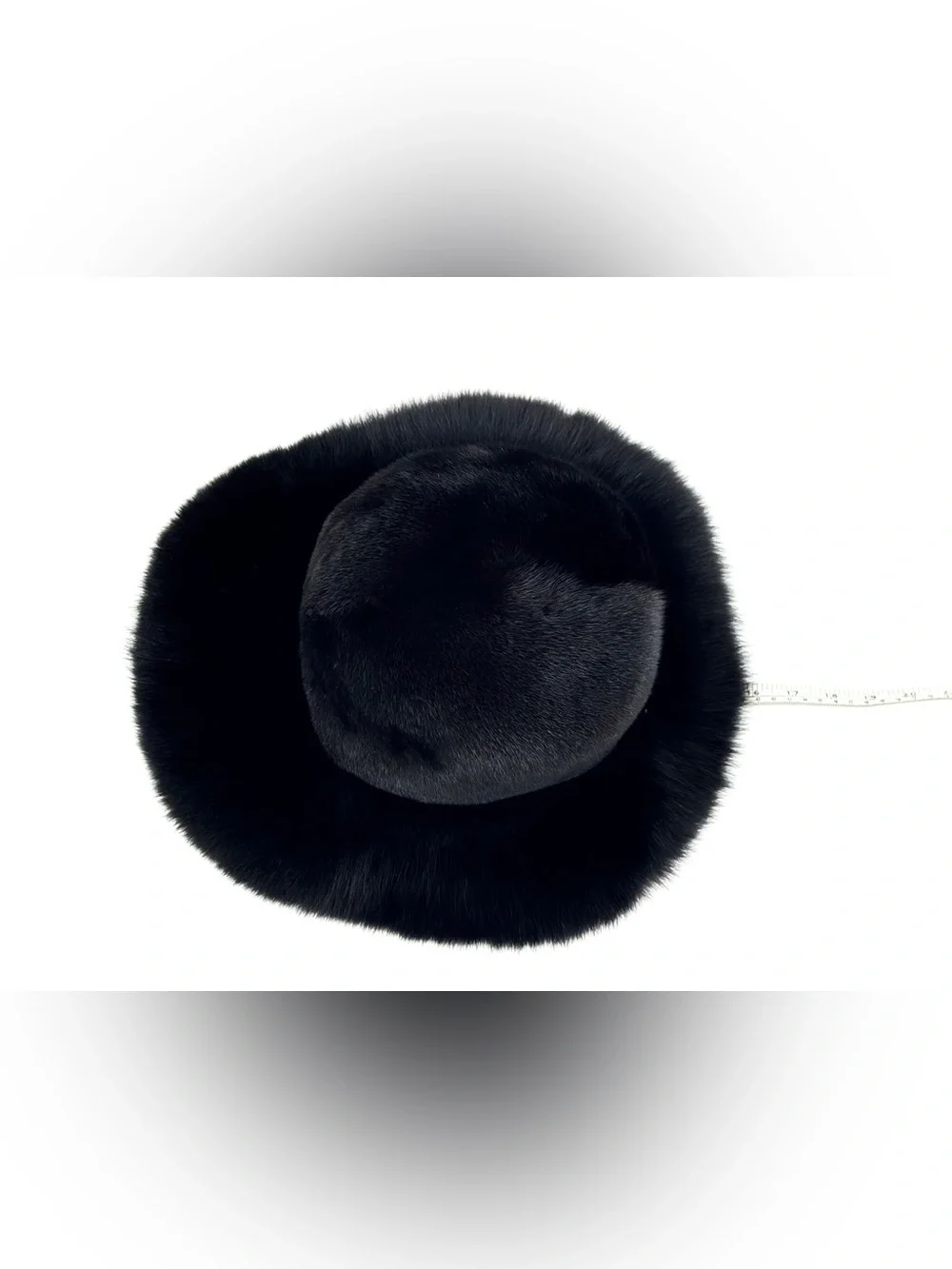 Estate vintage Black mink and fox fur hat